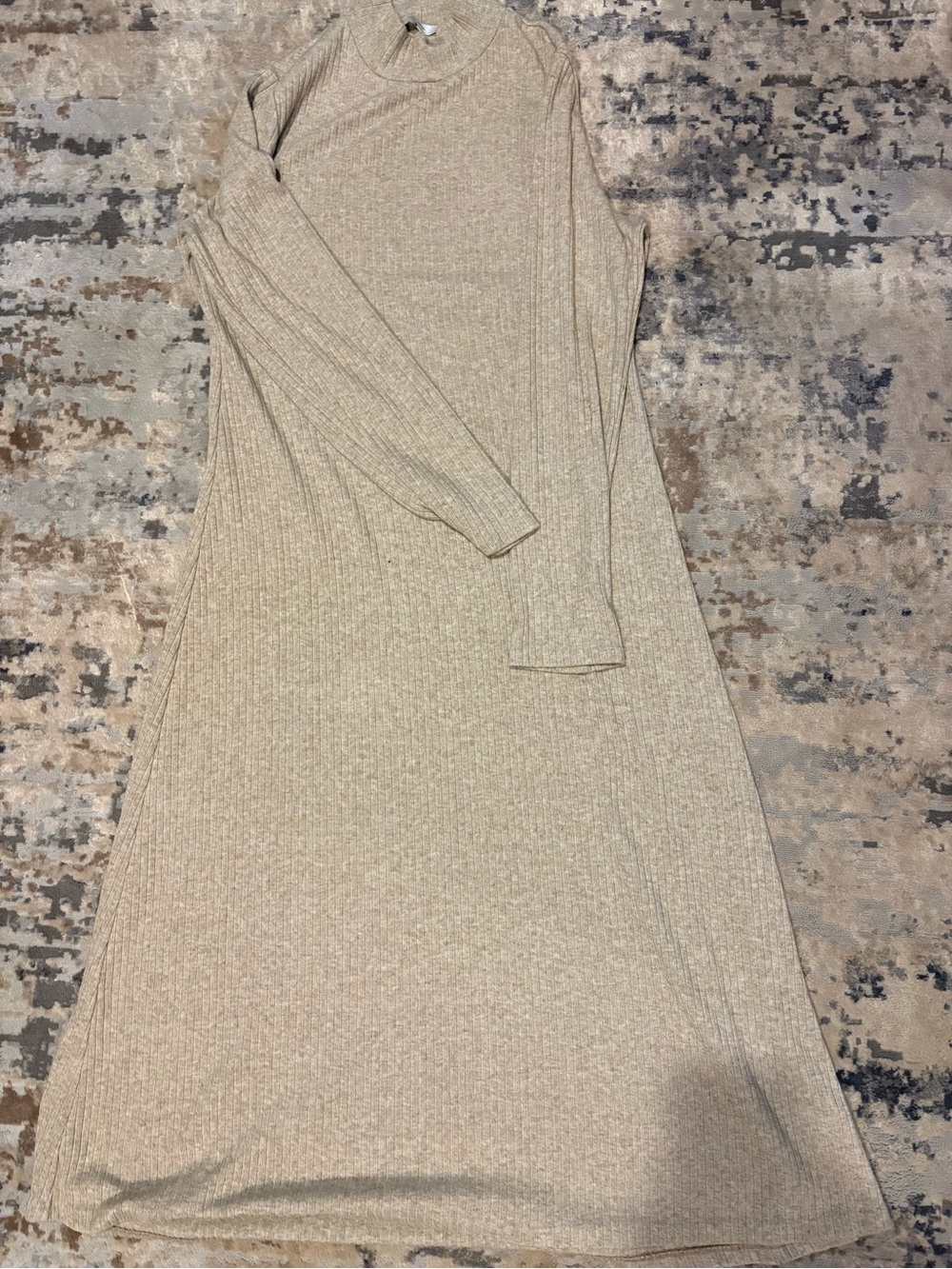 Vince Long Sleeve Maxi Dress in Taupe